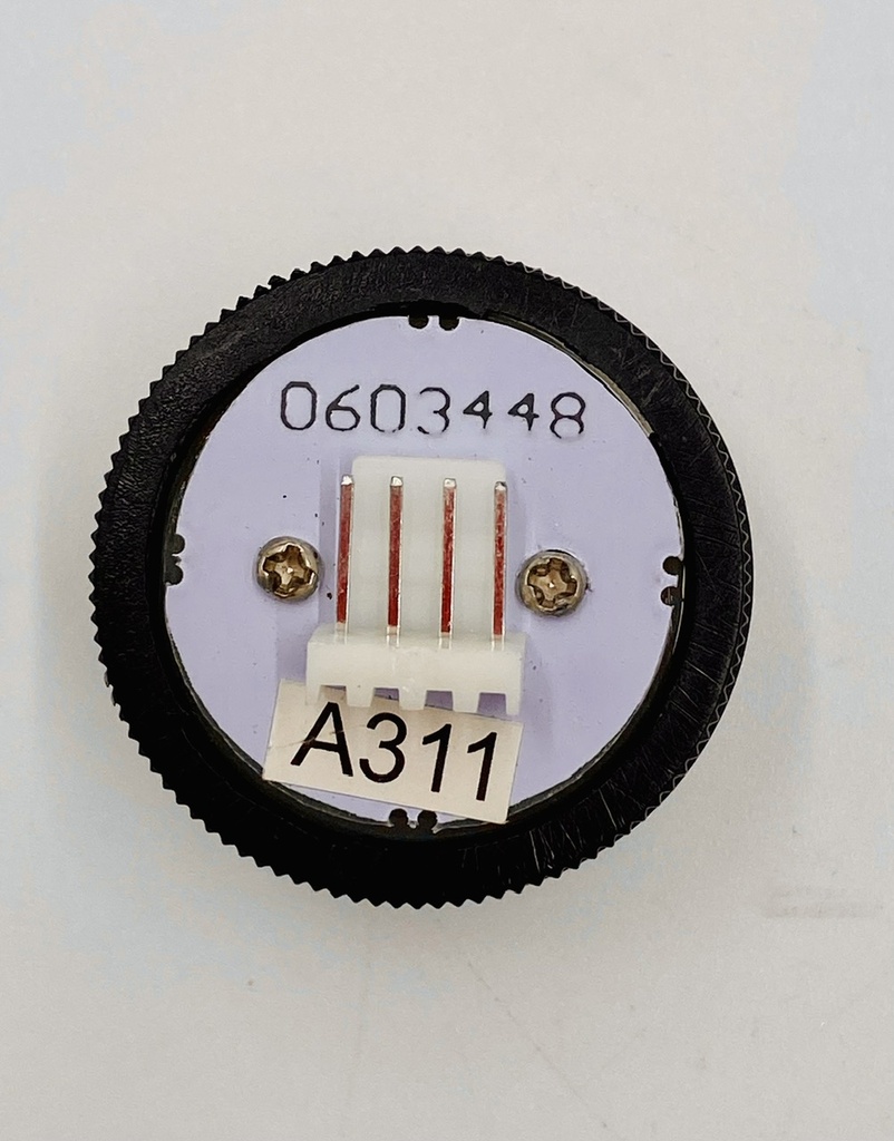 FAA25090A111-PULSADOR OTIS 2000 CROMADO ANILLO LUMINOSO ROJO COPIA