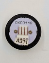 FAA25090A111-PULSADOR OTIS 2000 CROMADO ANILLO LUMINOSO ROJO COPIA