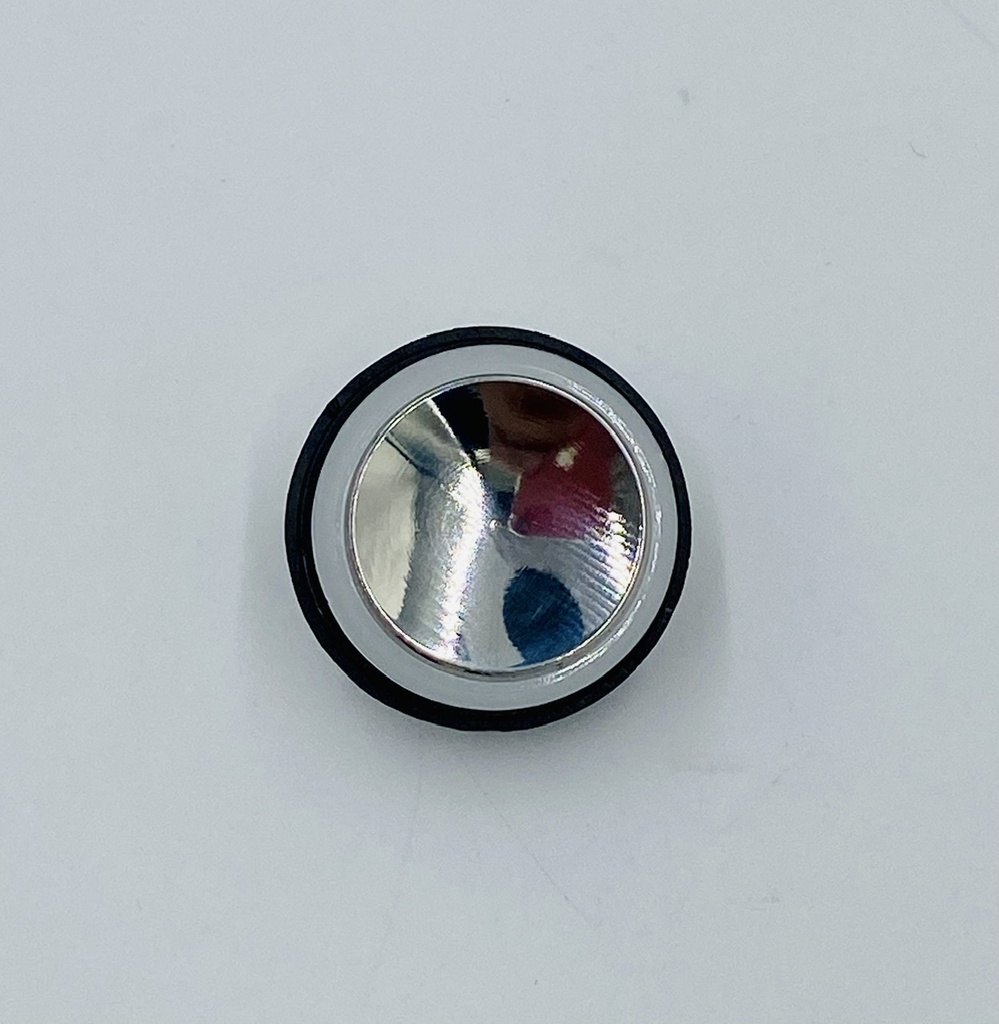 FAA25090A111-PULSADOR OTIS 2000 CROMADO ANILLO LUMINOSO ROJO COPIA