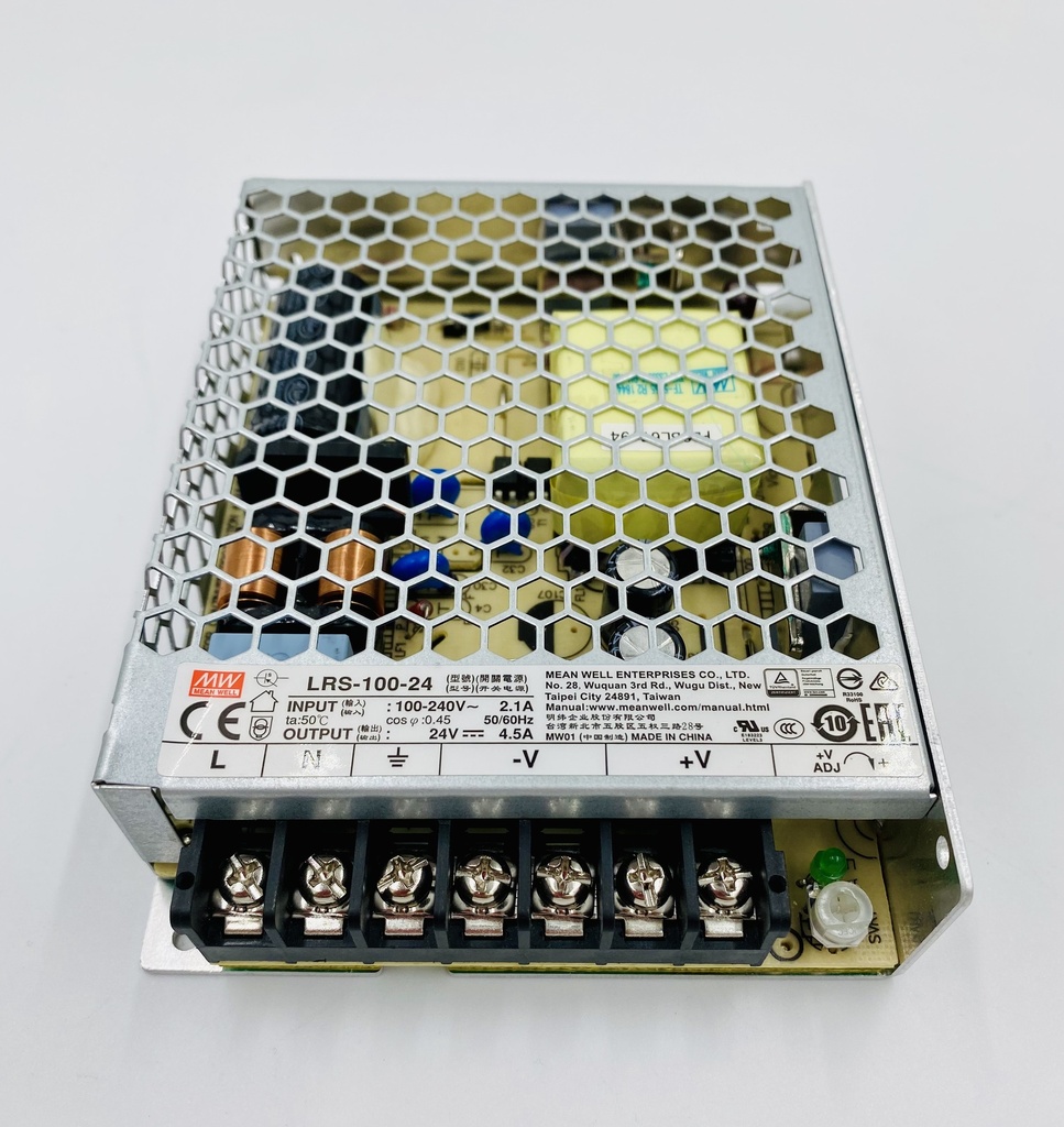 Fuente de poder input:100-120VAC 3.0 A 200-240VAC S-100-24